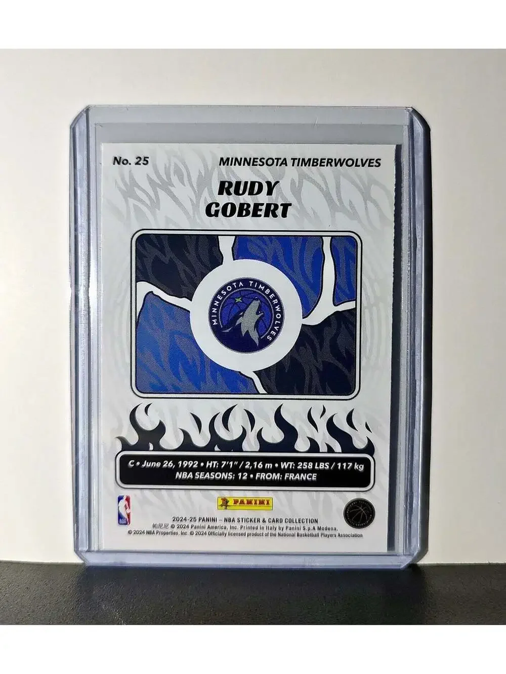 Rudy Gobert 2024-25 Panini NBA #25 Sticker Card Minnesota Timberwolves